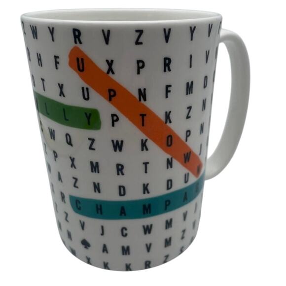 Kate Spade for Lenox Say The Word Mug Word Search Pattern 12 oz Coffee Tea Mug - Picture 4 of 10